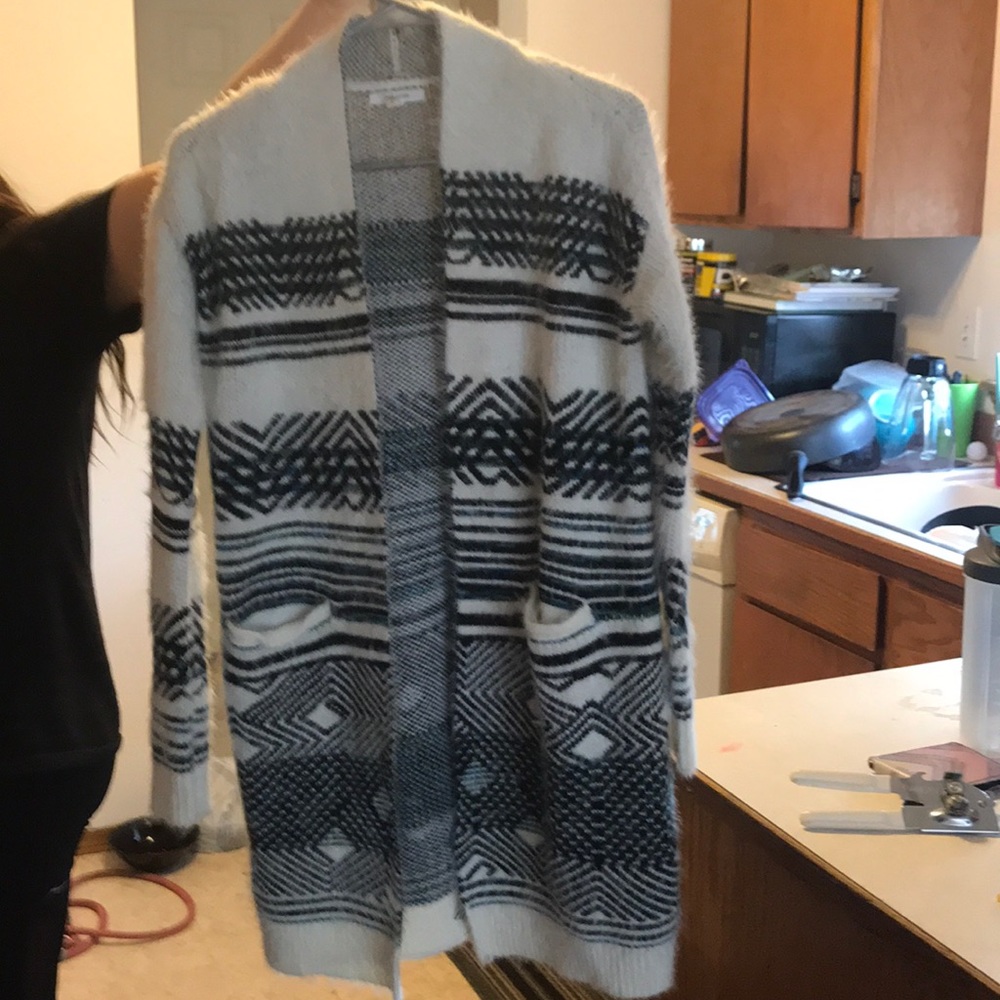Fuzzy cardigan. Never worn